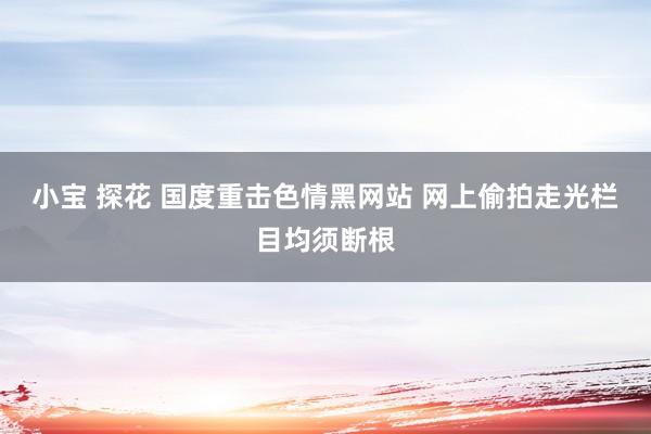 小宝 探花 国度重击色情黑网站 网上偷拍走光栏目均须断根