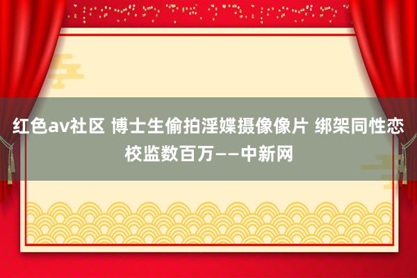 红色av社区 博士生偷拍淫媟摄像像片 绑架同性恋校监数百万——中新网